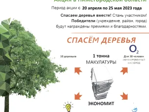 Весной 2023 года в Нижегородской области стартует Всероссийский Эко-марафон ПЕРЕРАБОТКА «Сдай макулатуру – спаси дерево»